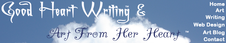 Good Heart Writing Header Image with Navigation
